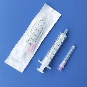 سرنجات بلاستيك 2 قطعة ( بدون جلدة ) 5 مل - 100 قطعة / العلبة